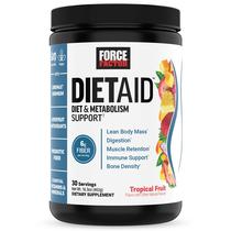 Suplemento Force Factor Diet Aid em pó, frutas tropicais, 30 porções