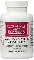 Suplemento: fórmulas ecológicas, complexo de coenzima B cardiovascular, 100 cápsulas Suplemento: fórmulas ecológicas, complexo de coenzima B cardiovascular, 100 cápsulas