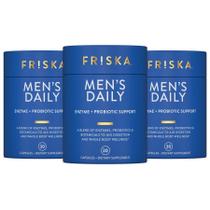 Suplemento FRISKA para enzimas digestivas diárias e probióticos masculinos