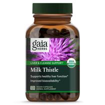Suplemento Gaia Herbs Milk Thistle Liver 120 cápsulas veganas