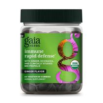 Suplemento Gaia Herbs Organic Immune Rapid Defense Gummies