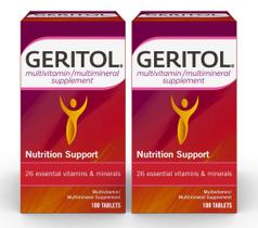 Suplemento Geritol Multivitamínico 26 Vitaminas Essenciais 100 comprimidos (pacote com 2)