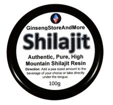 Suplemento: Ginseng Store and More Shilajit Resin 100g, 1000 porções Suplemento: Ginseng Store and More Shilajit Resin 100g, 1000 porções