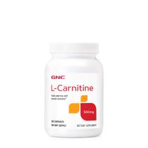 Suplemento GNC L Carnitina 500mg apoia a recuperação muscular 120 cápsulas