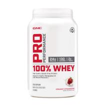 Suplemento GNC Pro Performance 100% de proteína de soro de leite 25g de morango