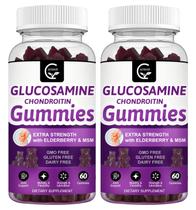 Suplemento GORNVB Gomas de glucosamina e condroitina de 60 quilates (pacote com 2) Suplemento GORNVB Gomas de glucosamina e condroitina de 60 quilates (pacote com 2)