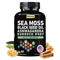Suplemento Grevol Sea Moss com óleo de semente preta e ashwagandha Suplemento Grevol Sea Moss com óleo de semente preta e ashwagandha