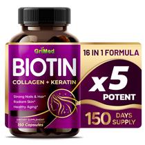 Suplemento GriMed BIOTINA com colágeno + queratina 7.275 mg Suplemento GriMed BIOTINA com colágeno + queratina 7.275 mg