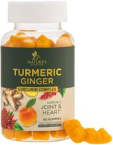 Suplemento Gummies Nature's Nutrition Cúrcuma com Gengibre - 60 Unidades
