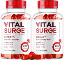 Suplemento Gummies Vital Surge para homens, pacote com 2 e 120 gomas