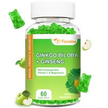 Suplemento Gummies VZOXAINS Ginkgo Biloba com ginseng e magnésio