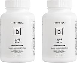 Suplemento Hairmax Hair Skin Nails 2500mcg de biotina, pacote com 2 Suplemento Hairmax Hair Skin Nails 2500mcg de biotina, pacote com 2