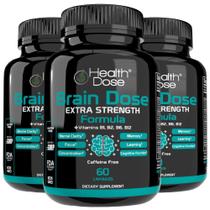Suplemento Health Dose Brain Dose Premium Nootropics x3