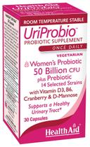 Suplemento HealthAid UriProbio para a saúde do trato urinário feminino