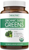Suplemento Healths Harmony Organic Greens em pó 180 comprimidos