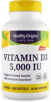 Suplemento Healthy Origins Vitamina D3 5.000 UI 360 Cápsulas Gelatinosas
