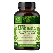 Suplemento Hebhac Herbs Cápsulas de Moringa Orgânica 120 x 1000 mg