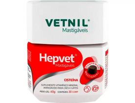 Suplemento Hepvet Mastigáveis Vetnil C/30 Comprimidos