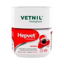 Suplemento Hepvet Mastigável para Cães e Gatos com 30 Comprimidos