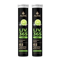 Suplemento Herbal Auric Liv 365 Tabletes Efervescentes 40 Unidades
