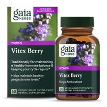 Suplemento Herbal Gaia Herbs Vitex Berry Vegano 60 cápsulas