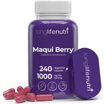 Suplemento Herbal LongLifeNutri Maqui Berry 1000 mg 240 Cápsulas Veganas