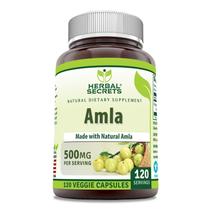 Suplemento Herbal Secrets Amla 500 mg 120 cápsulas vegetais Suplemento Herbal Secrets Amla 500 mg 120 cápsulas vegetais