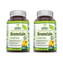 Suplemento Herbal Secrets Bromelain 500mg 120 comprimidos x2 Suplemento Herbal Secrets Bromelain 500mg 120 comprimidos x2