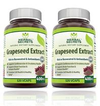 Suplemento Herbal Secrets Extrato de semente de uva 400 mg 120 cápsulas