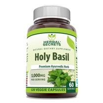 Suplemento Herbal Secrets Holy Basil 1000 mg 120 cápsulas Suplemento Herbal Secrets Holy Basil 1000 mg 120 cápsulas