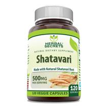 Suplemento Herbal Secrets Shatavari 500 mg 120 cápsulas vegetais Suplemento Herbal Secrets Shatavari 500 mg 120 cápsulas vegetais