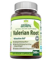 Suplemento Herbal Secrets Valerian Root 500mg 120 cápsulas Suplemento Herbal Secrets Valerian Root 500mg 120 cápsulas