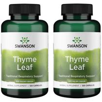 Suplemento Herbal Swanson Folha de Tomilho 120 Cápsulas 500 mg - 2 Unidades
