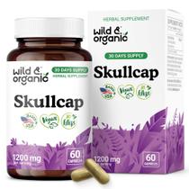 Suplemento Herbal Wild & Organic de Escutelaria 1200 mg 60 Cápsulas