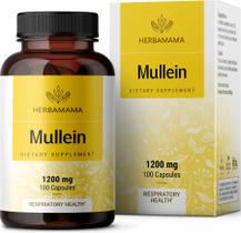 Suplemento HERBAMAMA: Cápsulas de folha de verbasco 1200 mg - 100% vegano Suplemento HERBAMAMA: Cápsulas de folha de verbasco 1200 mg - 100% vegano