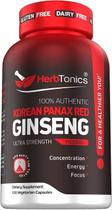 Suplemento Herbtonics Ginseng Coreano Vermelho Panax 1500mg - 120 Cápsulas