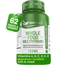 Suplemento Herbtonics Whole Food Multivitamínico para Adolescentes 60 Cápsulas Suplemento Herbtonics Whole Food Multivitamínico para Adolescentes 60 Cápsulas