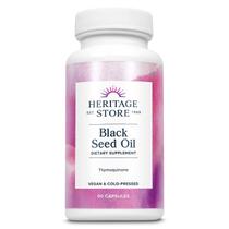 Suplemento HERITAGE STORE Óleo de semente preta 650 mg 90 quilates vegano
