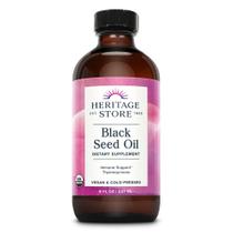 Suplemento HERITAGE STORE Óleo de semente preta orgânico 240ml vegano