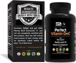 Suplemento HFL Perfect Vitamin D&K para 3 meses de fornecimento vegano Suplemento HFL Perfect Vitamin D&K para 3 meses de fornecimento vegano