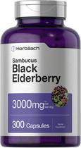 Suplemento Horbaach Black Elderberry 3000 mg 300 cápsulas