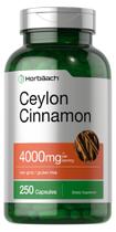Suplemento Horbaach Ceylon, cápsulas de canela, 4000 mg, 250 unidades