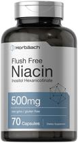 Suplemento Horbaach Niacina 500mg 70 cápsulas Flush Free Suplemento Horbaach Niacina 500mg 70 cápsulas Flush Free