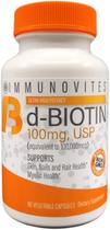 Suplemento IMMUNOVITES de alta dose de biotina 100mg 90 cápsulas