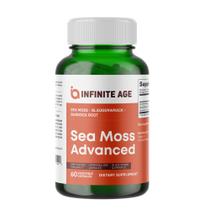 Suplemento INFINITE AGE Sea Moss 1250 mg com Bladderwrack 60 cápsulas