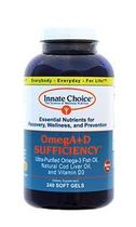 Suplemento Innate Choice Omega 3 - 240 Cápsulas de Óleo de Peixe