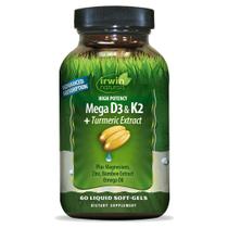 Suplemento Irwin Naturals de Alta Potência Mega D3 e K2 60 Cápsulas Gelatinosas Suplemento Irwin Naturals de Alta Potência Mega D3 e K2 60 Cápsulas Gelatinosas
