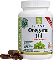 Suplemento Island Nutrition, cápsulas de óleo de orégano, 90 quilates Suplemento Island Nutrition, cápsulas de óleo de orégano, 90 quilates