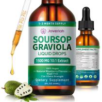 Suplemento Javeriah Soursop Graviola Liquid Drops 60ml de musgo marinho