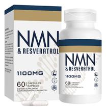 Suplemento Jeaderly NMN 1100 mg com Trans-Resveratrol, 60 cápsulas Suplemento Jeaderly NMN 1100 mg com Trans-Resveratrol, 60 cápsulas